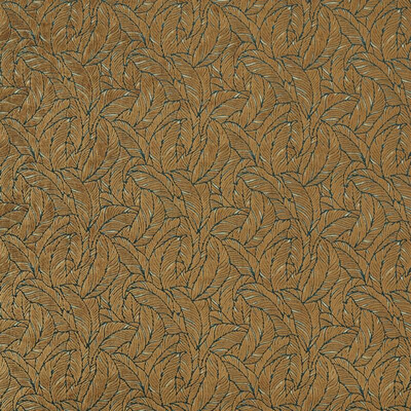 Selva Antique/Gold Velvet by Clarke And Clarke Fabric