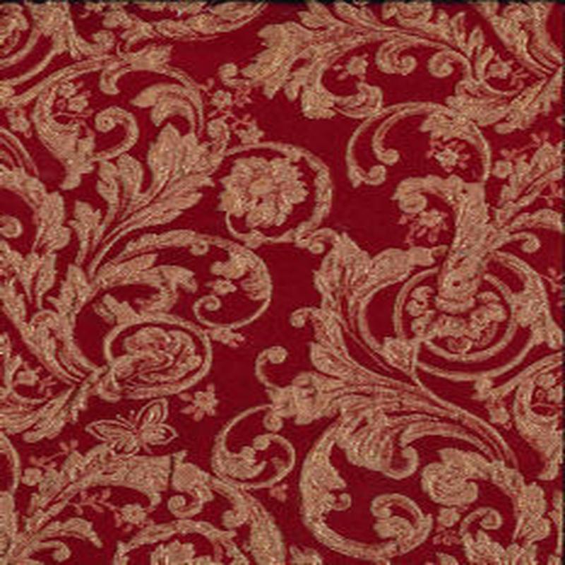 Minuet Red Gold by Norbar Fabric