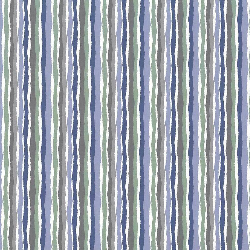 Midgy Stripe Roly Poly Blue by Kasmir Fabric