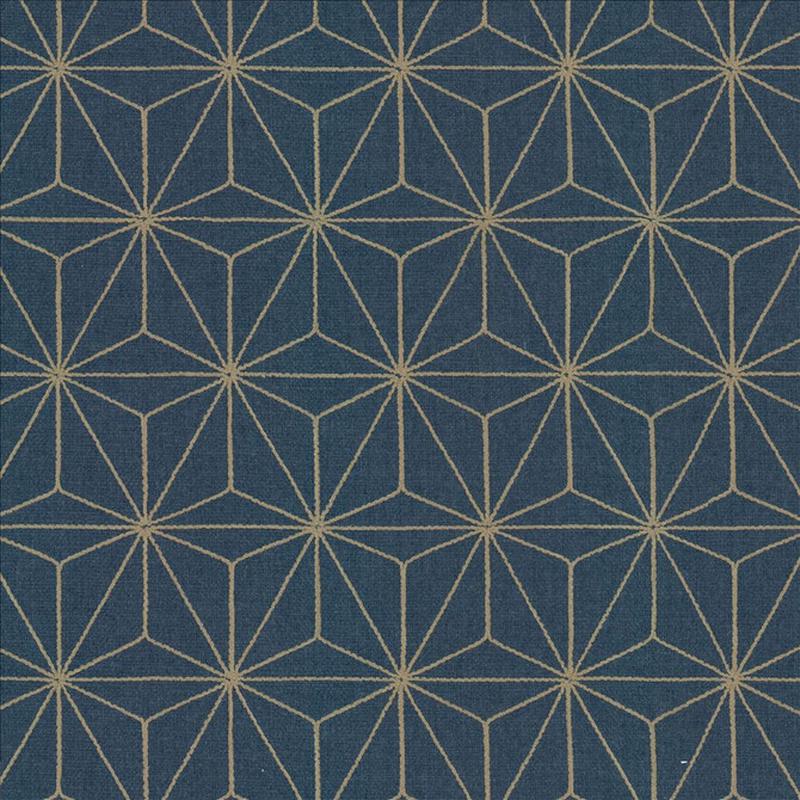 Cubes Navy by Kasmir Fabric