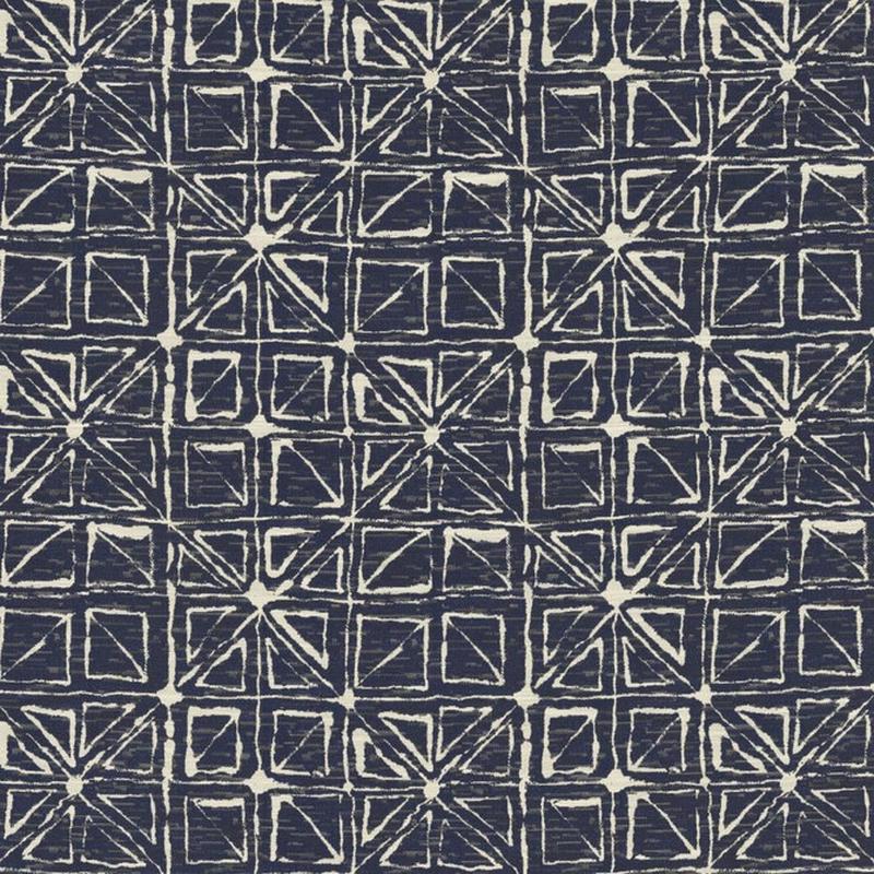 Quadrangle Navy by Kasmir Fabric