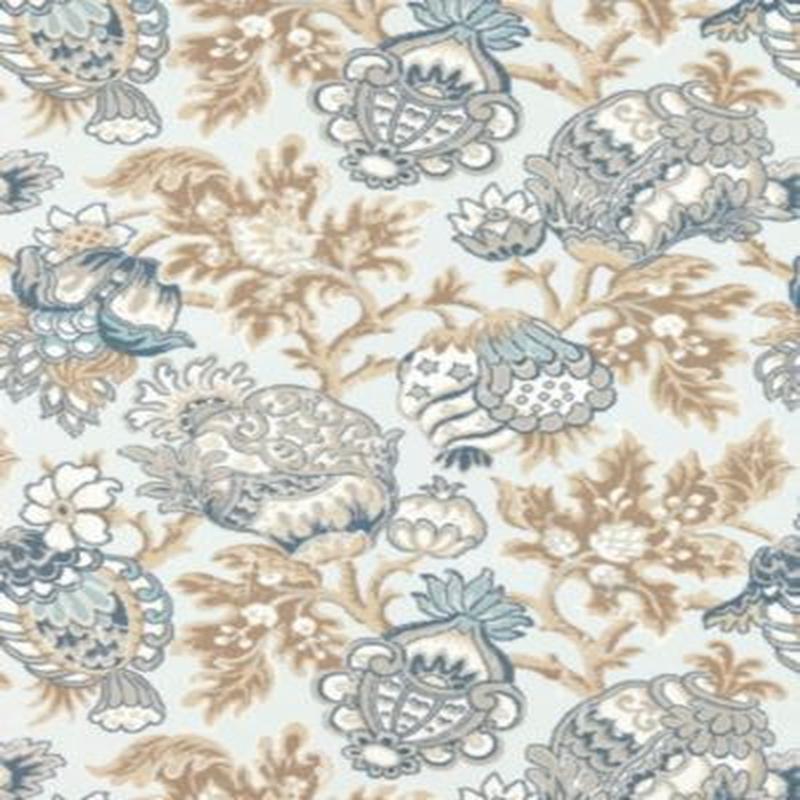 Scalamandre Fabric Canterbury Linen Print Sky