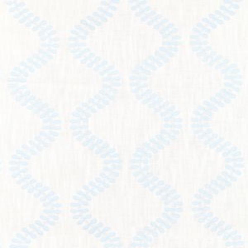 Scalamandre Fabric Foglia Embroidery Sky