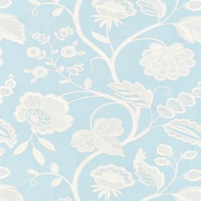 Scalamandre Fabric Kensington Embroidery Sky