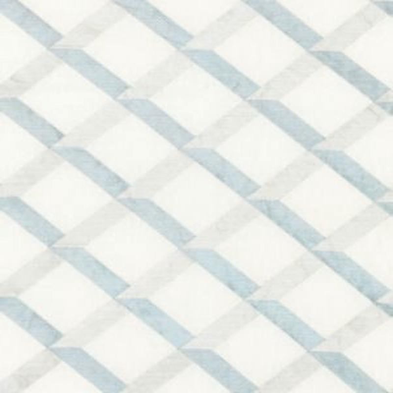 Scalamandre Fabric Lattice Embroidery Water