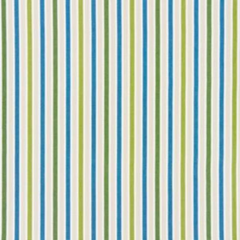 Scalamandre Fabric Leeds Cotton Stripe Ocean Palm