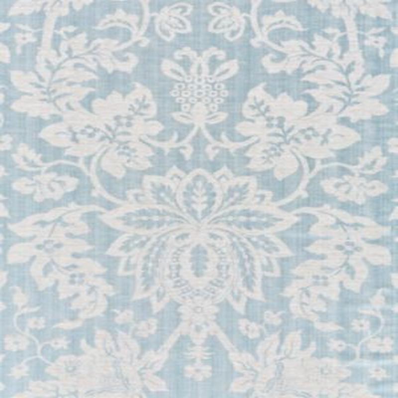 Scalamandre Fabric Metalline Damask Bluestone