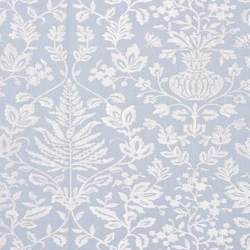 Scalamandre Fabric Shalimar Embroidery Sky