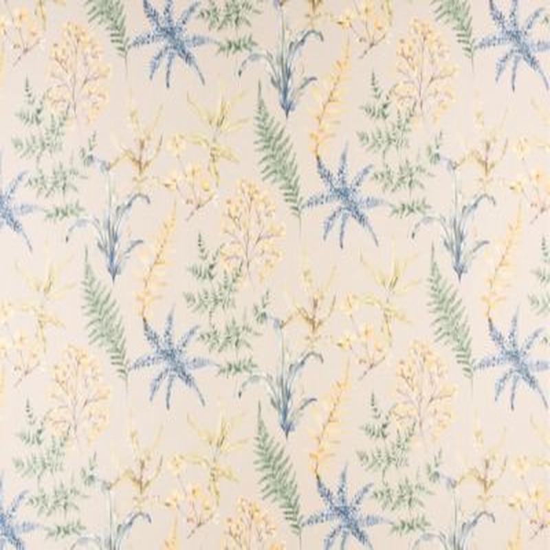 Scalamandre Fabric Wethersfield Fern Khaki Blue