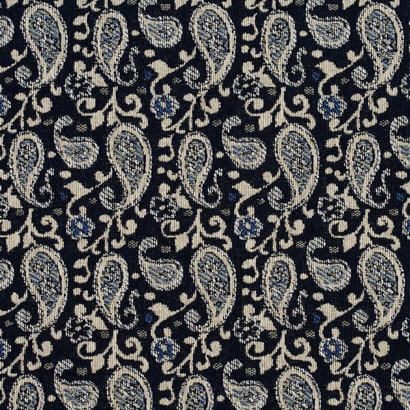 5849 Cobalt Paisley by Charlotte Fabric