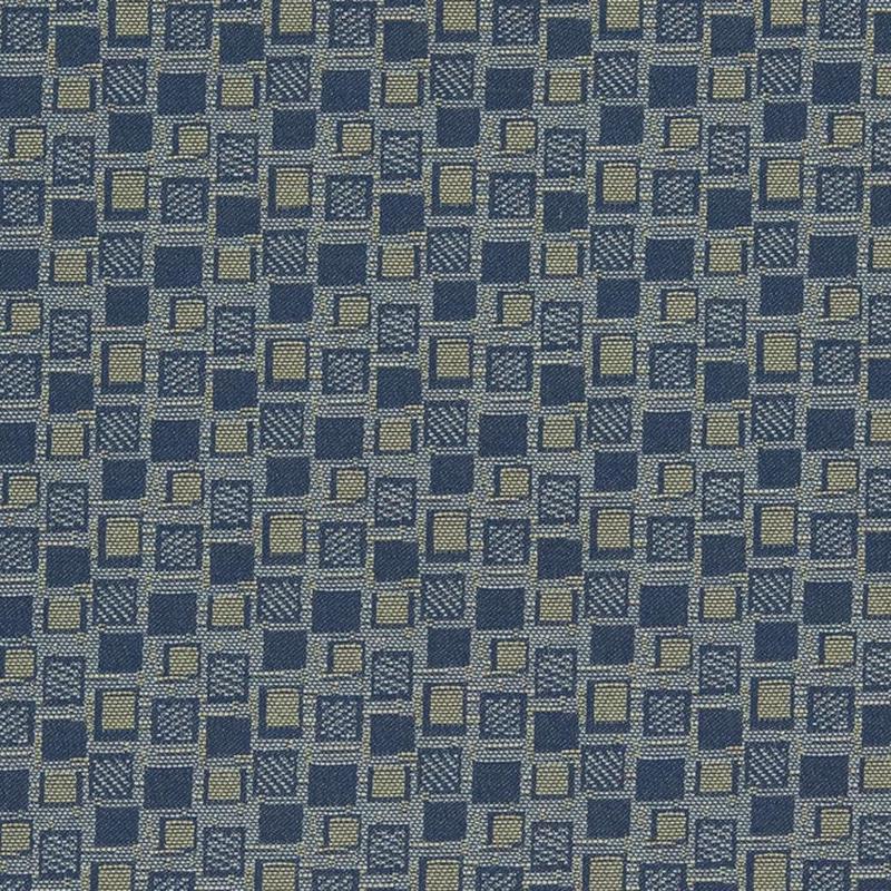 D925 Squares/Navy by Charlotte Fabric