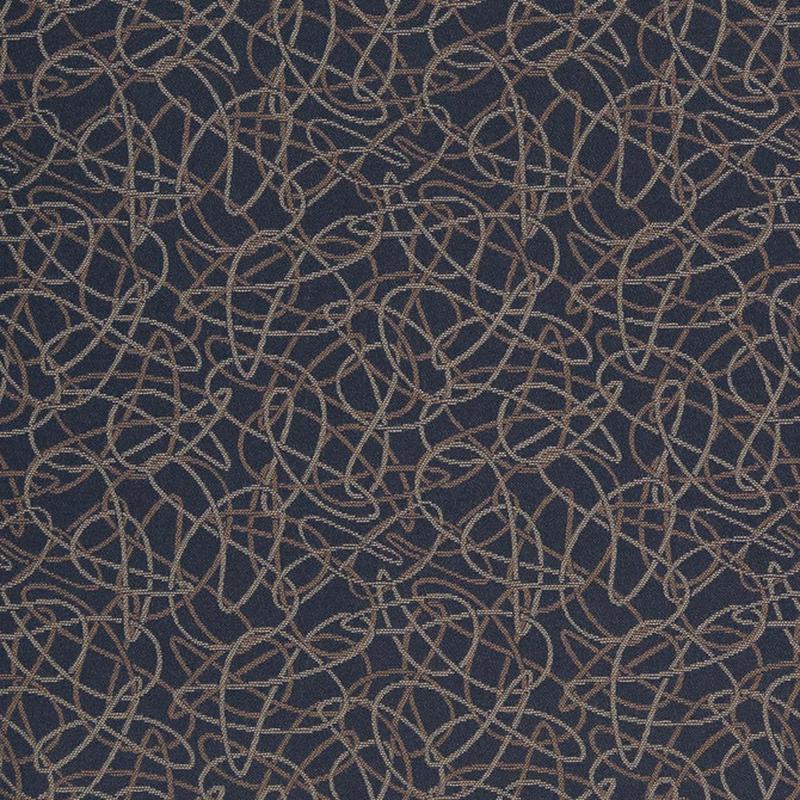 D933 Squiggles/Navy by Charlotte Fabric