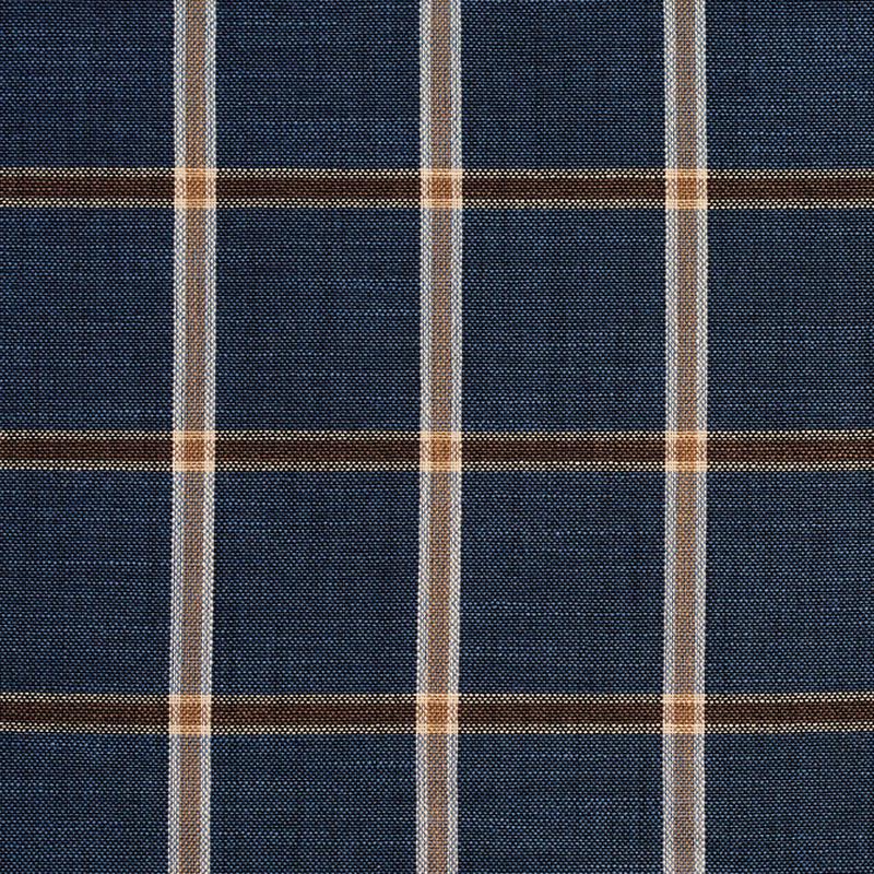 D141 Indigo Windowpane by Charlotte Fabric