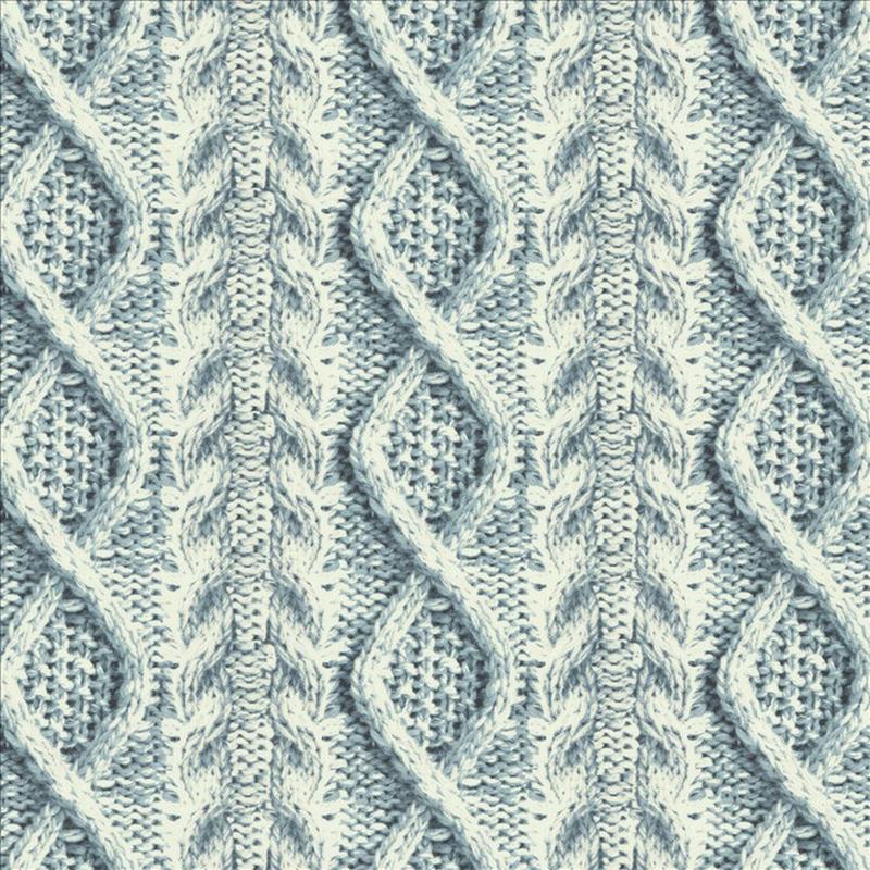 Cable Knit Indigo by Kasmir Fabric