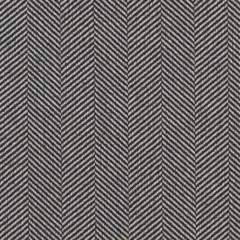 D1237 Indigo Chevron by Charlotte Fabric