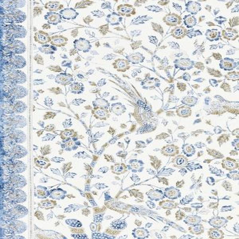 Scalamandre Fabric Anissa Print Lakeside