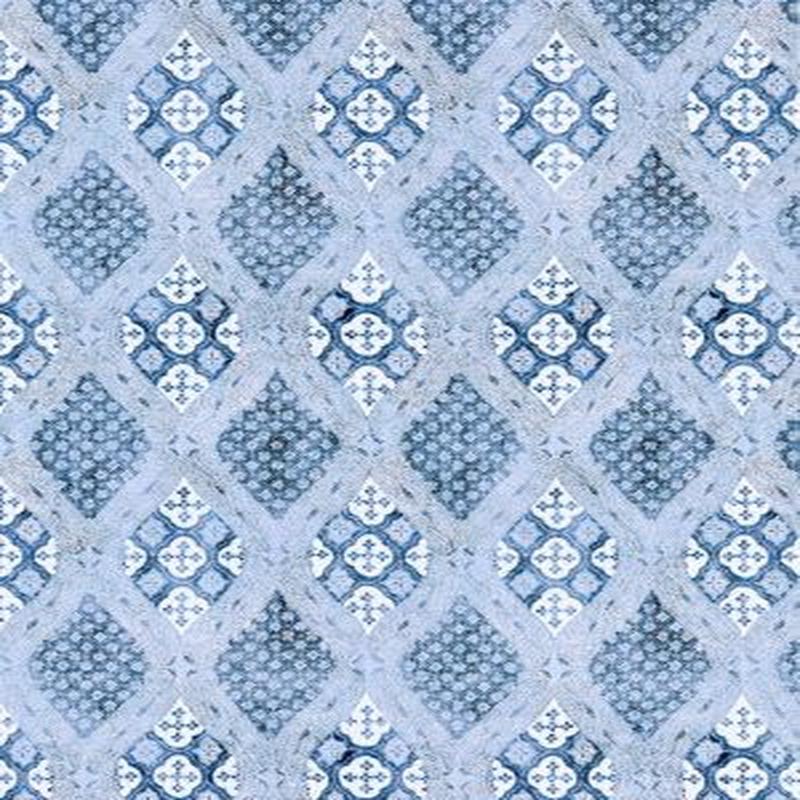 Scalamandre Fabric Farrah Print Lakeside