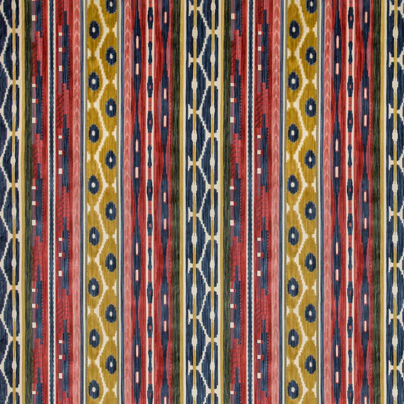 Desning Velvet Red/Blue by Lee Jofa Fabric