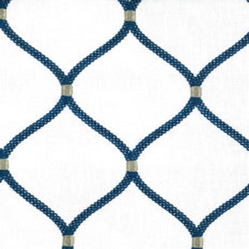 Bimini Ivory Navy by Norbar Fabric