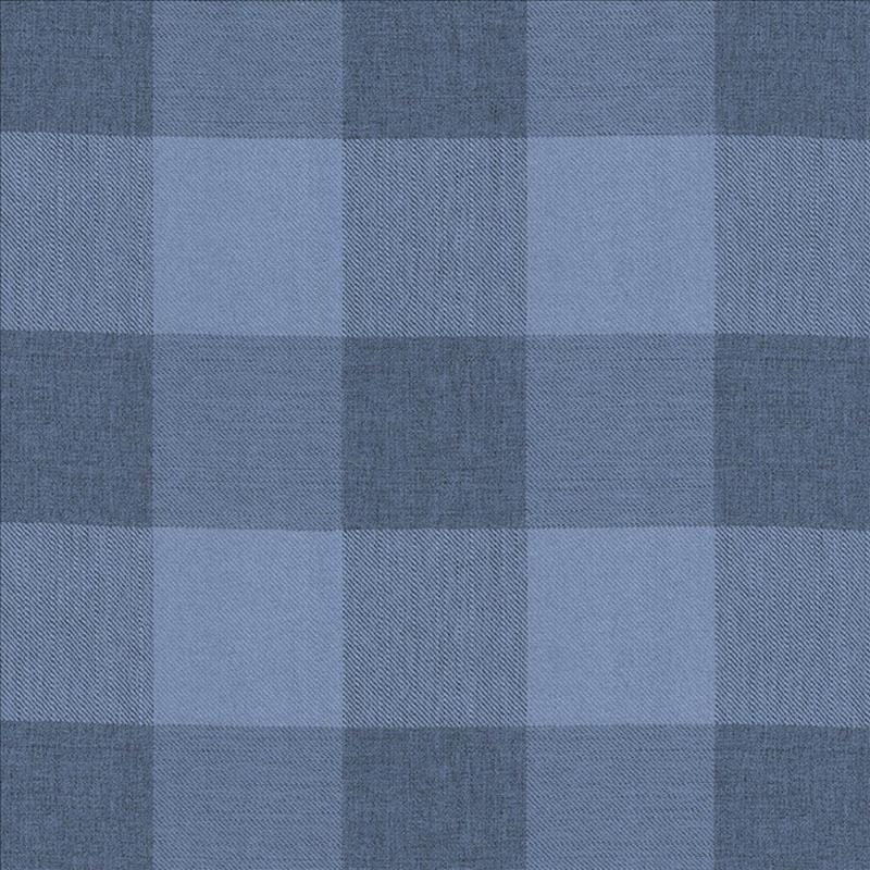 Athena Check Indigo by Kasmir Fabric