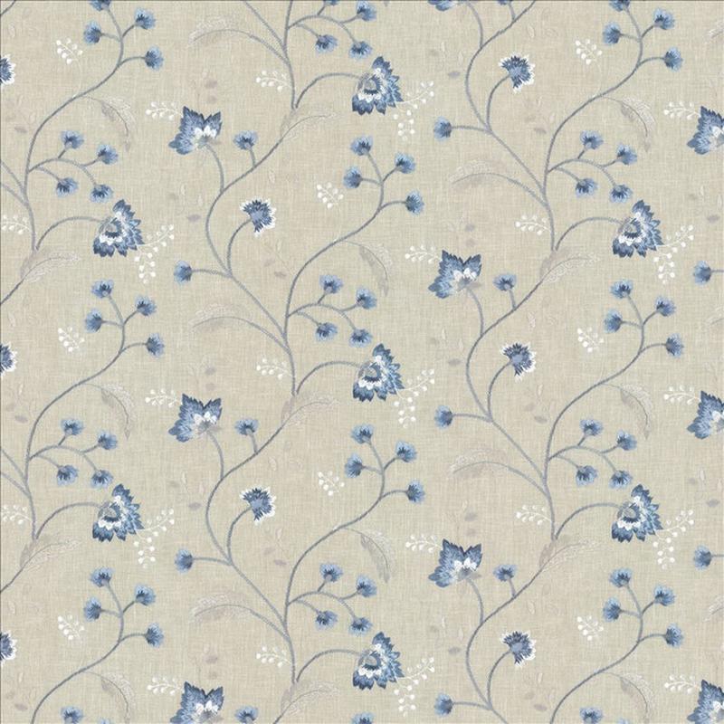 Dandy Floral Cornflower by Kasmir Fabric