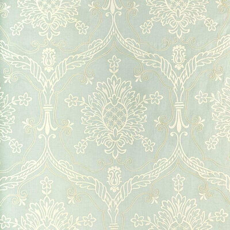 Hayes Embroidery Aqua by Lee Jofa Fabric