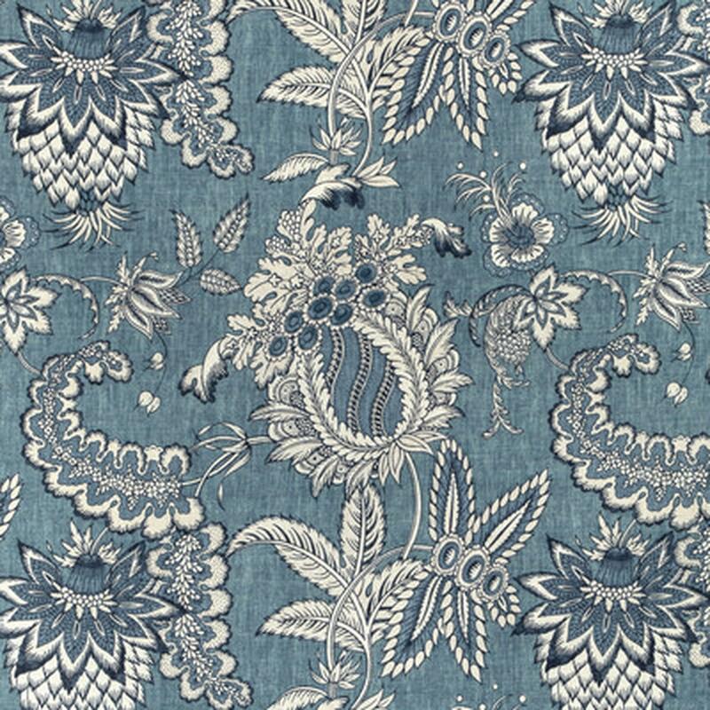 Jennings Print Blue by Lee Jofa Fabric