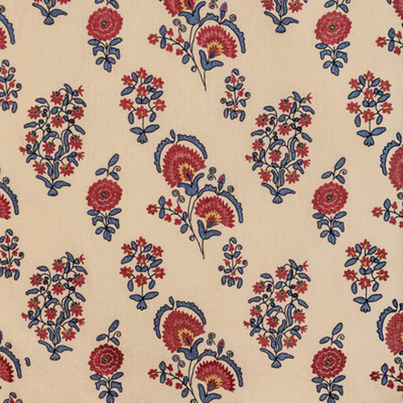 Mead Embroidery Red/Blue by Lee Jofa Fabric