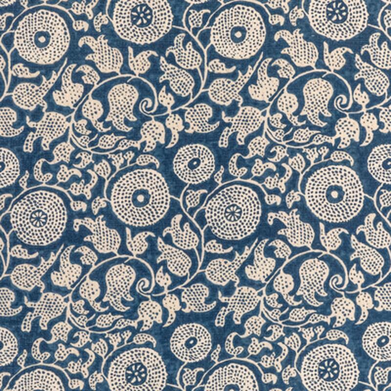 Eldora Print Indigo by Lee Jofa Fabric