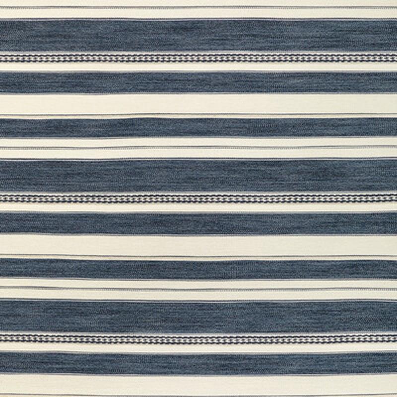 Entoto Stripe Marine/Ivory by Lee Jofa Fabric