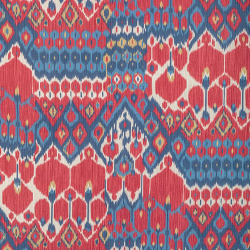 Bonnieux Print Red/Blue by Brunschwig & Fils Fabric