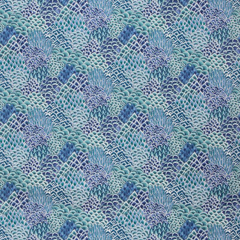Katibi Print Turquoise by Brunschwig & Fils Fabric