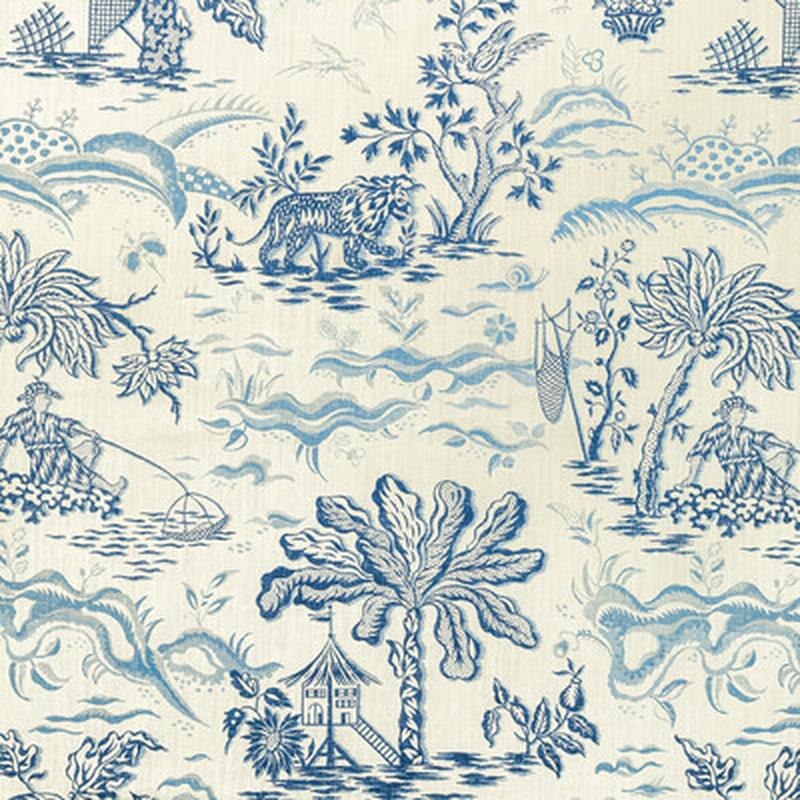 Valensole Print Navy/Sky by Brunschwig & Fils Fabric
