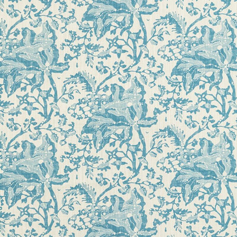 Weymouth Print Aqua by Brunschwig & Fils Fabric