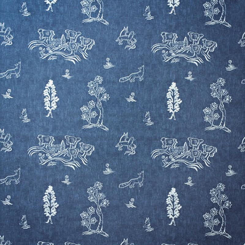 Friendly Folk Outdoor Happy Blue by Kravet Fabric