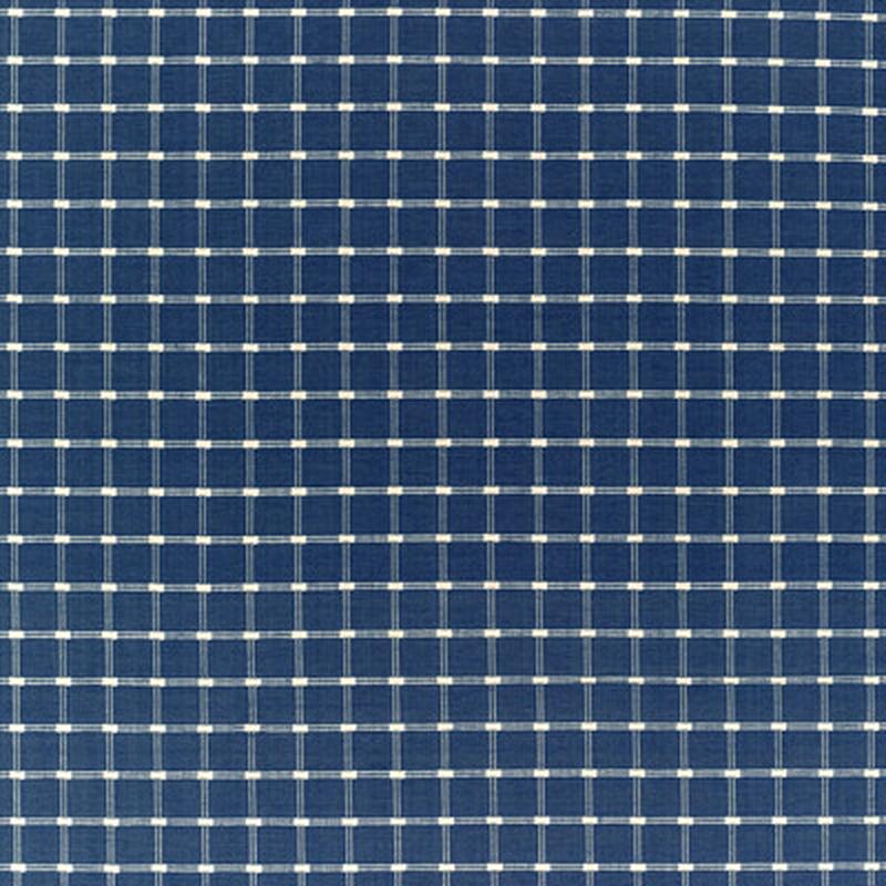 Lison Check Navy by Brunschwig & Fils Fabric
