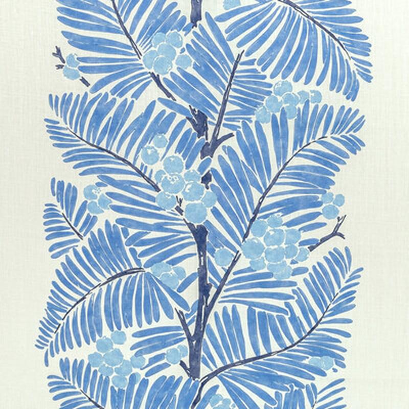 Palmar Print Blue by Brunschwig & Fils Fabric