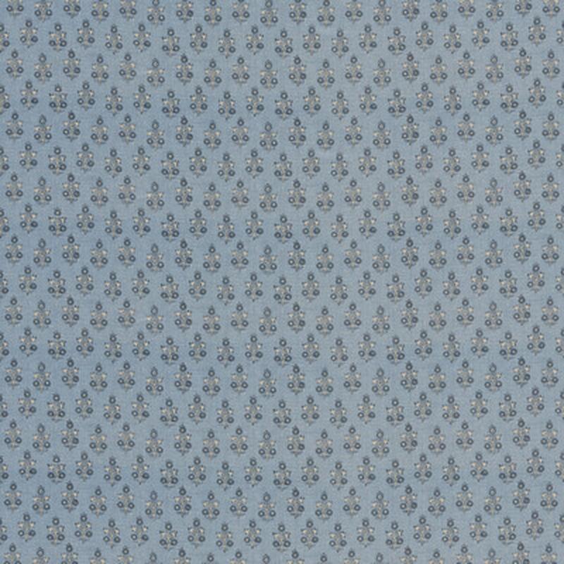 Poppy Sprig Blue by G P & J Baker Fabric