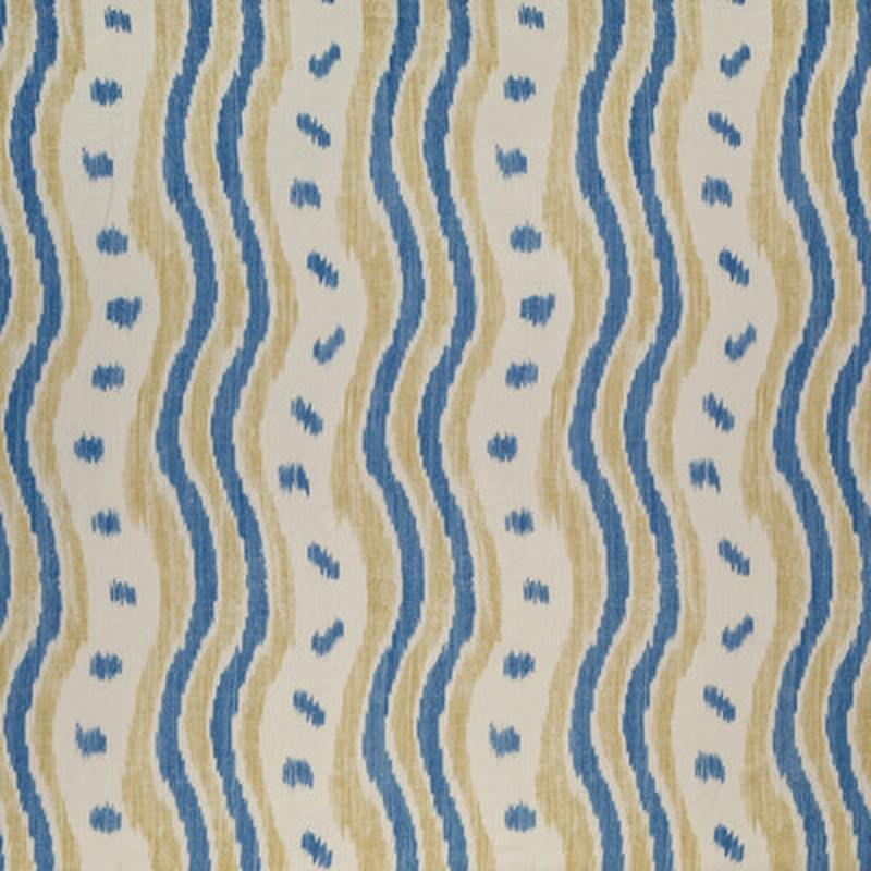 Ikat Stripe Blue/Yellow by Lee Jofa Fabric