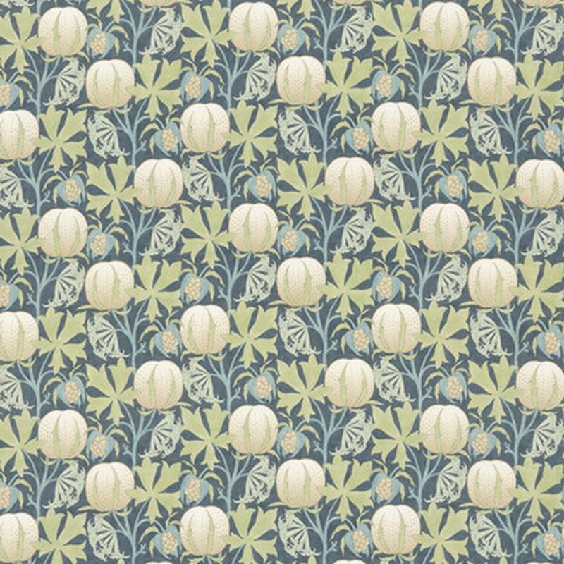 Pumpkins Cotton Green/Blue by G P & J Baker Fabric
