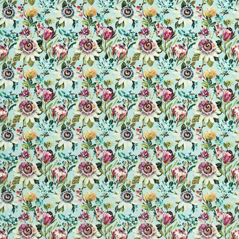 Paradise Mineral Velvet by Clarke And Clarke Fabric