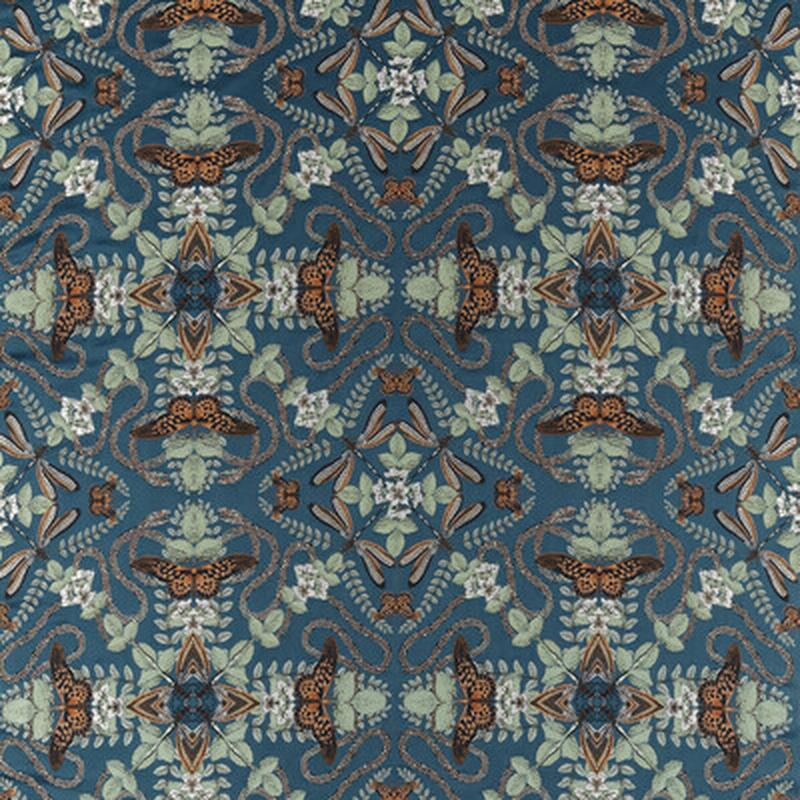 Emerald Forest Midnight Jacquard by Clarke And Clarke Fabric