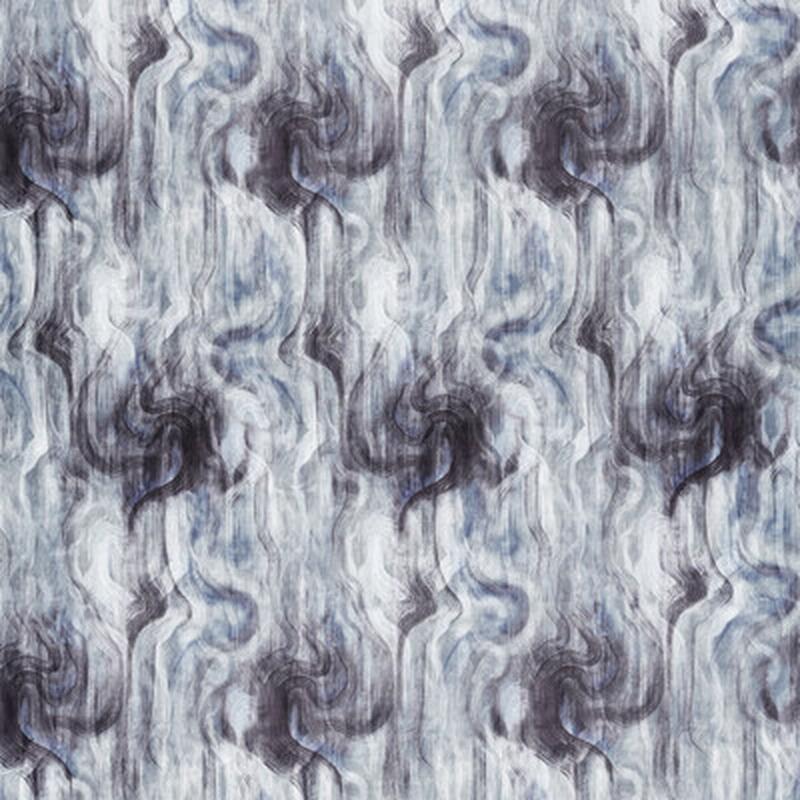 Tessuto Midnight/Silver by Clarke And Clarke Fabric