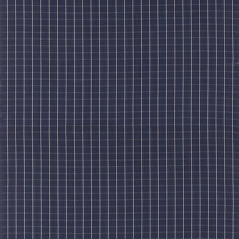 Compass Check Indigo by Mulberry Fabric