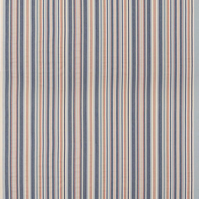 Medford Stripe Blue/Rust by Mulberry Fabric
