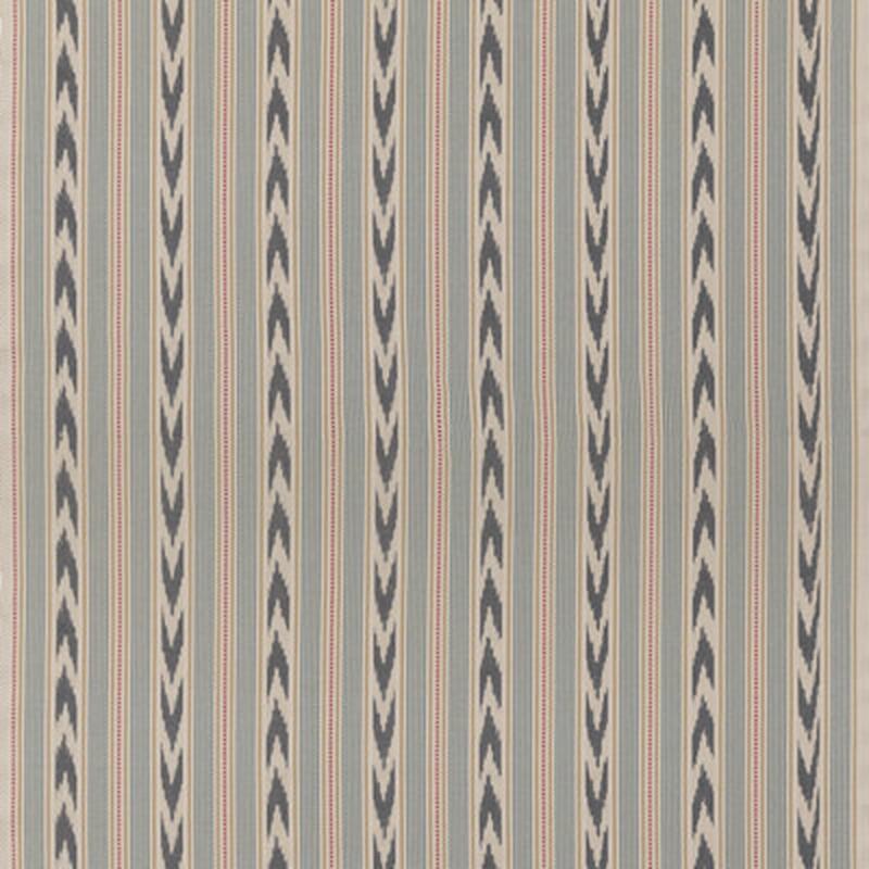 Newport Stripe Blue/Red by Mulberry Fabric