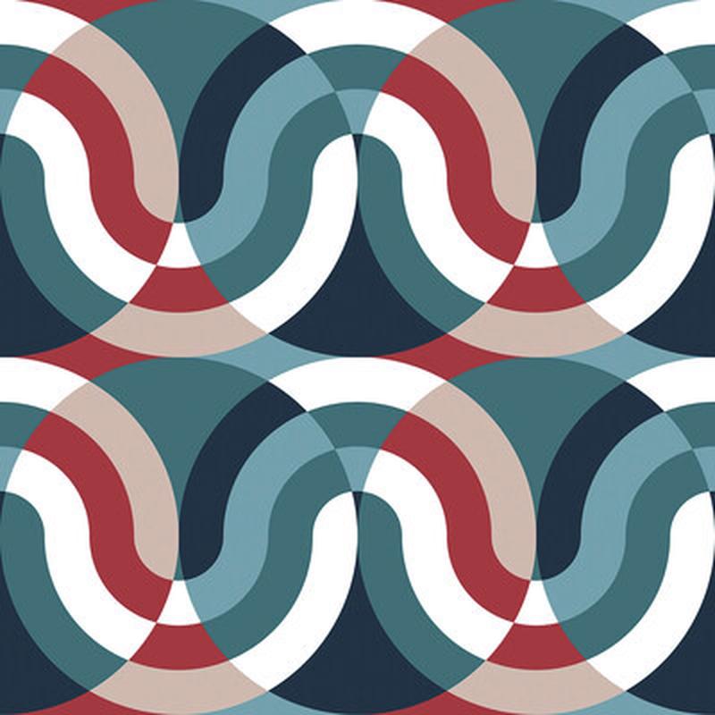 Kimi Azul/Rojo by Gaston Y Daniela Fabric