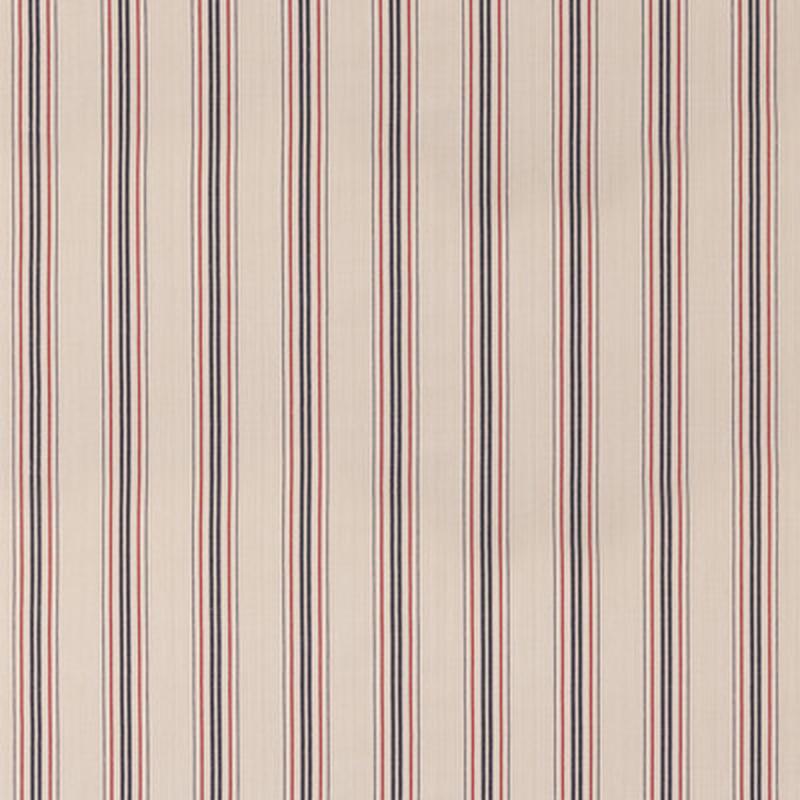 Seaford Stripe Blue/Red by Mulberry Fabric