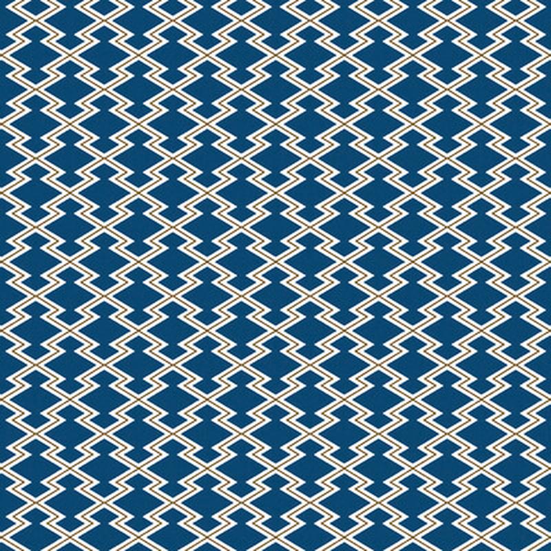 Hayami Azul/Ocre by Gaston Y Daniela Fabric