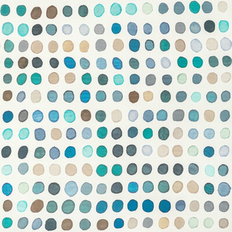 Twister Print Denim/Aqua by Lee Jofa Modern Fabric